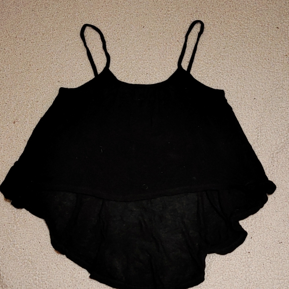 Black M/L tank top crop with long tail